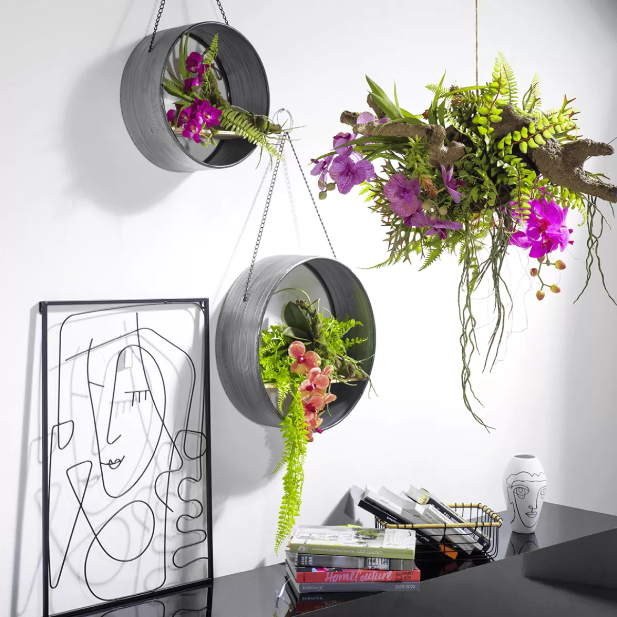 DecoWoerner Etagère Suspendue En Métal 35 Cm Ø