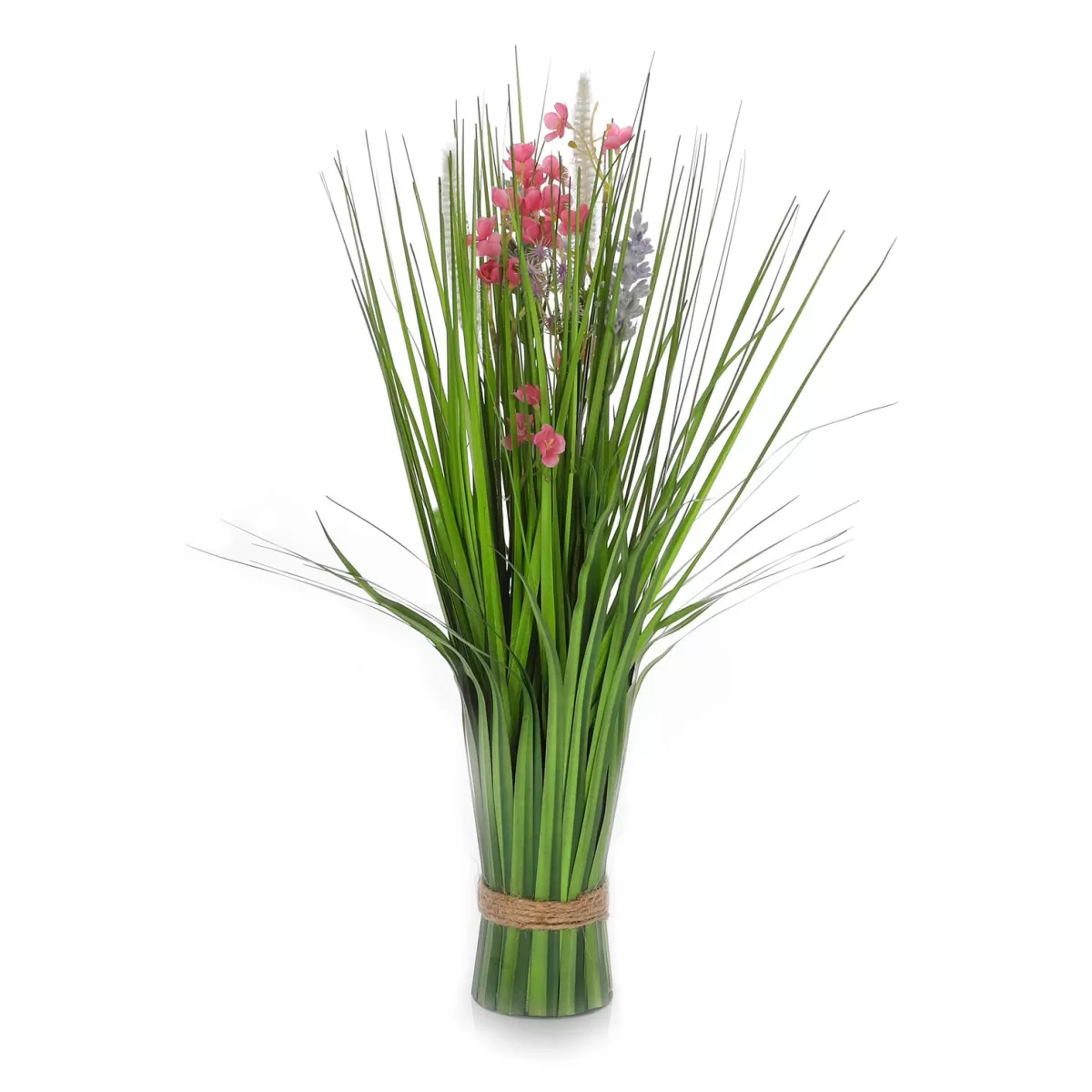 DecoWoerner Fagot D'herbe Artificielle Avec Fleurs s 48 Cm