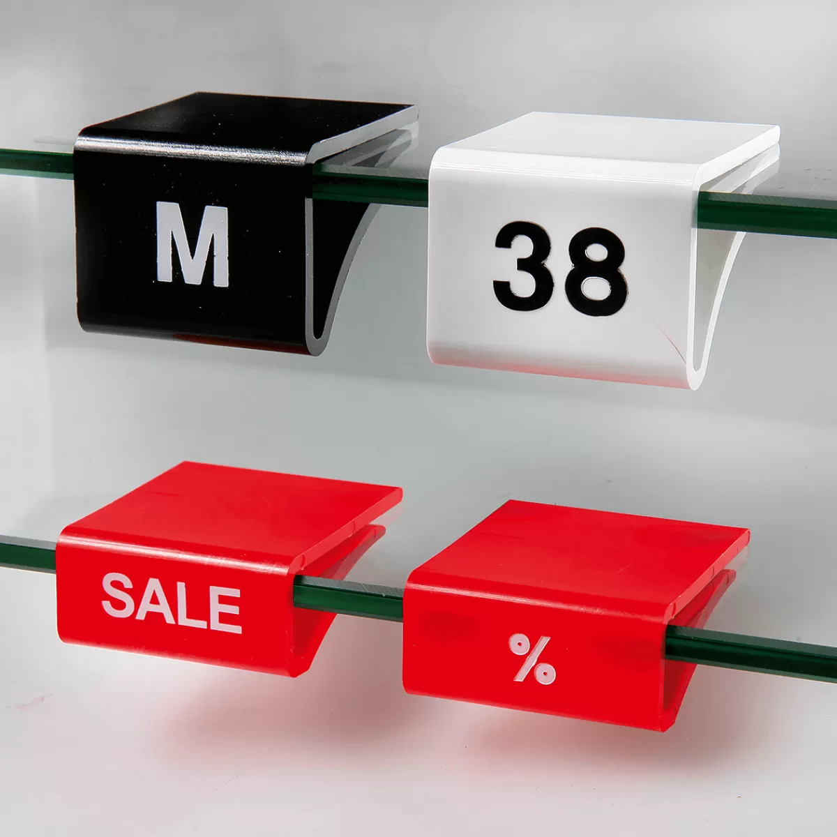 DecoWoerner Fiches es Pour étagères En Verre XS