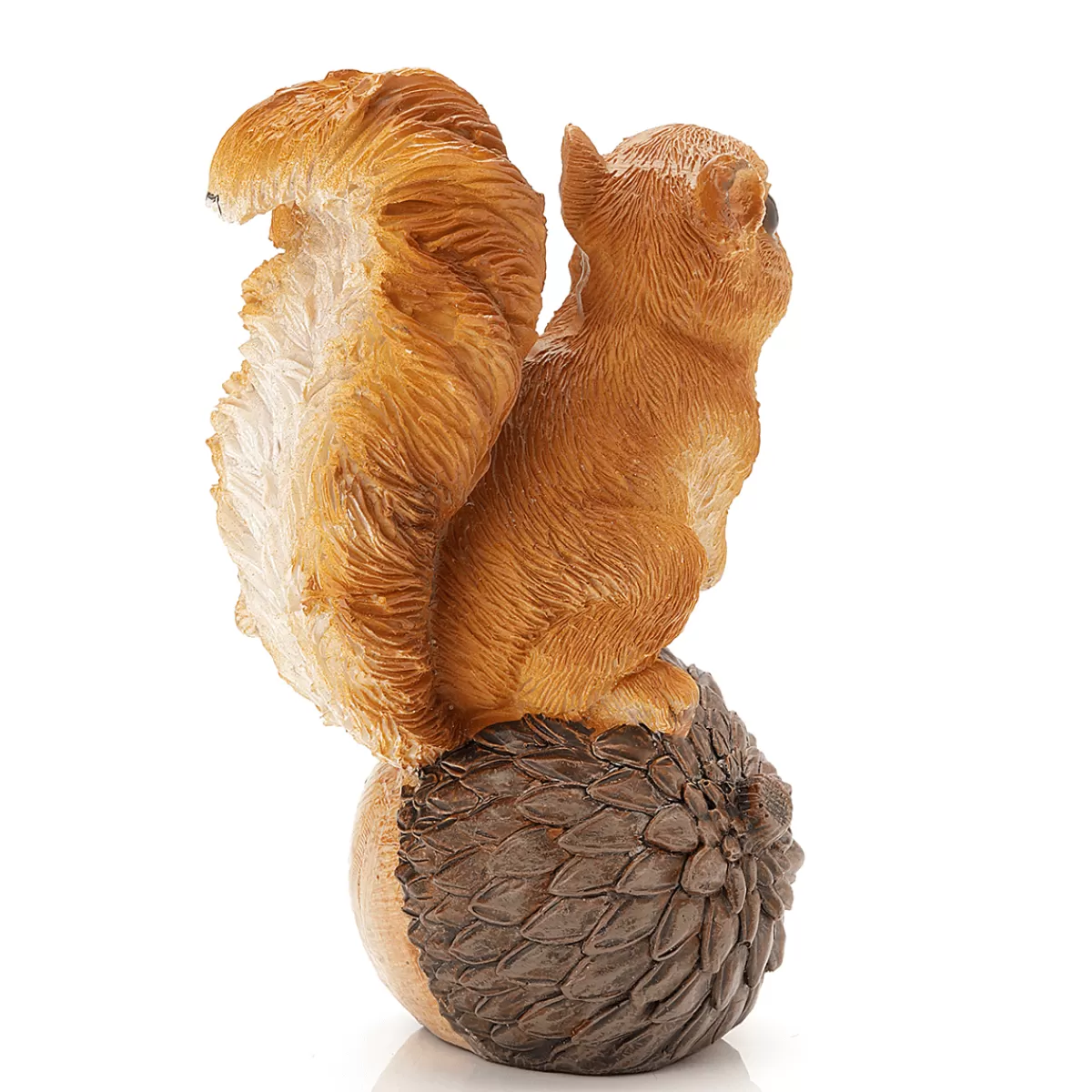 DecoWoerner Figurine Décorative écureuil Avec Gland 13 X 9 X 6 Cm (H X L X P)