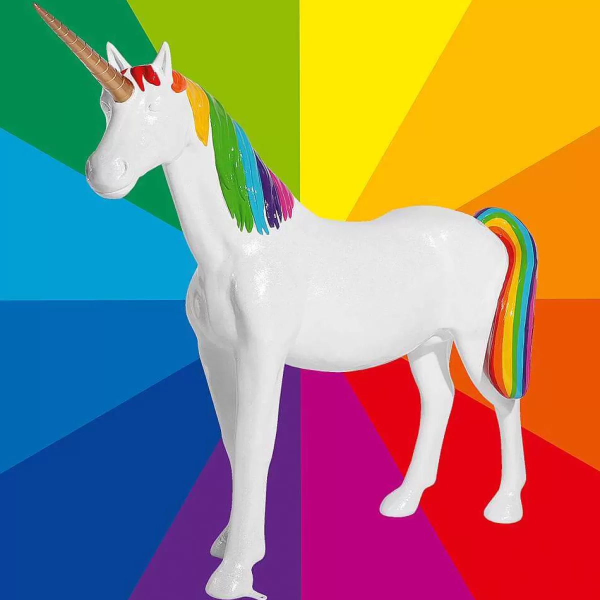 DecoWoerner Figurine Licorne Arc-en-ciel Couleur Au Choix