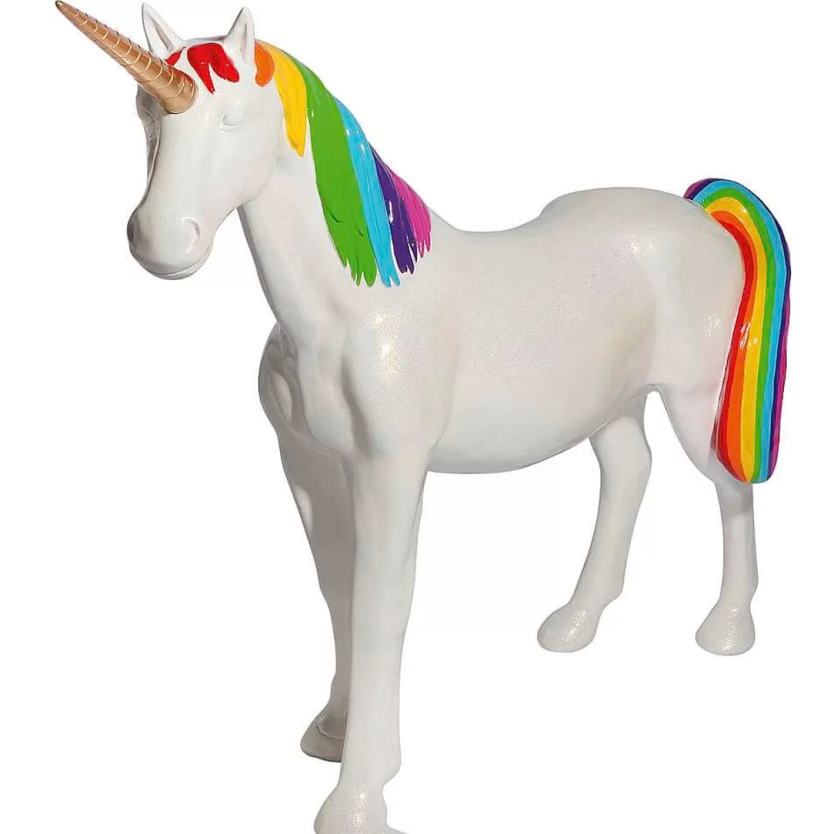 DecoWoerner Figurine Licorne Arc-en-ciel, Long. 130 Cm