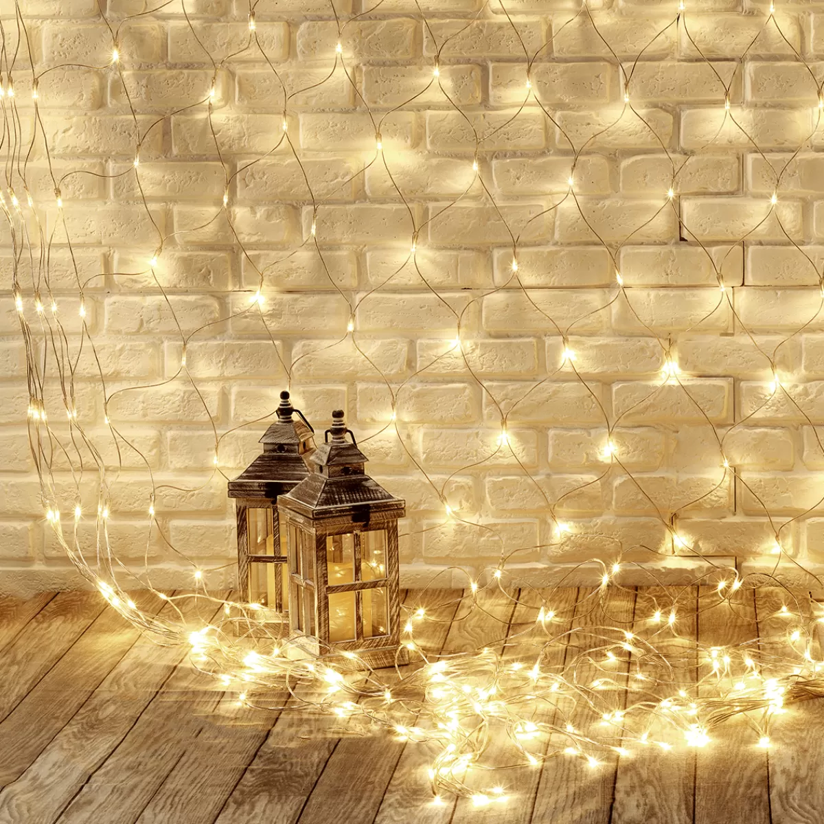 DecoWoerner Filet Lumineux Professionnel à LED Système IP20, 300 LED, 300 X 300 Cm, Sans Cable