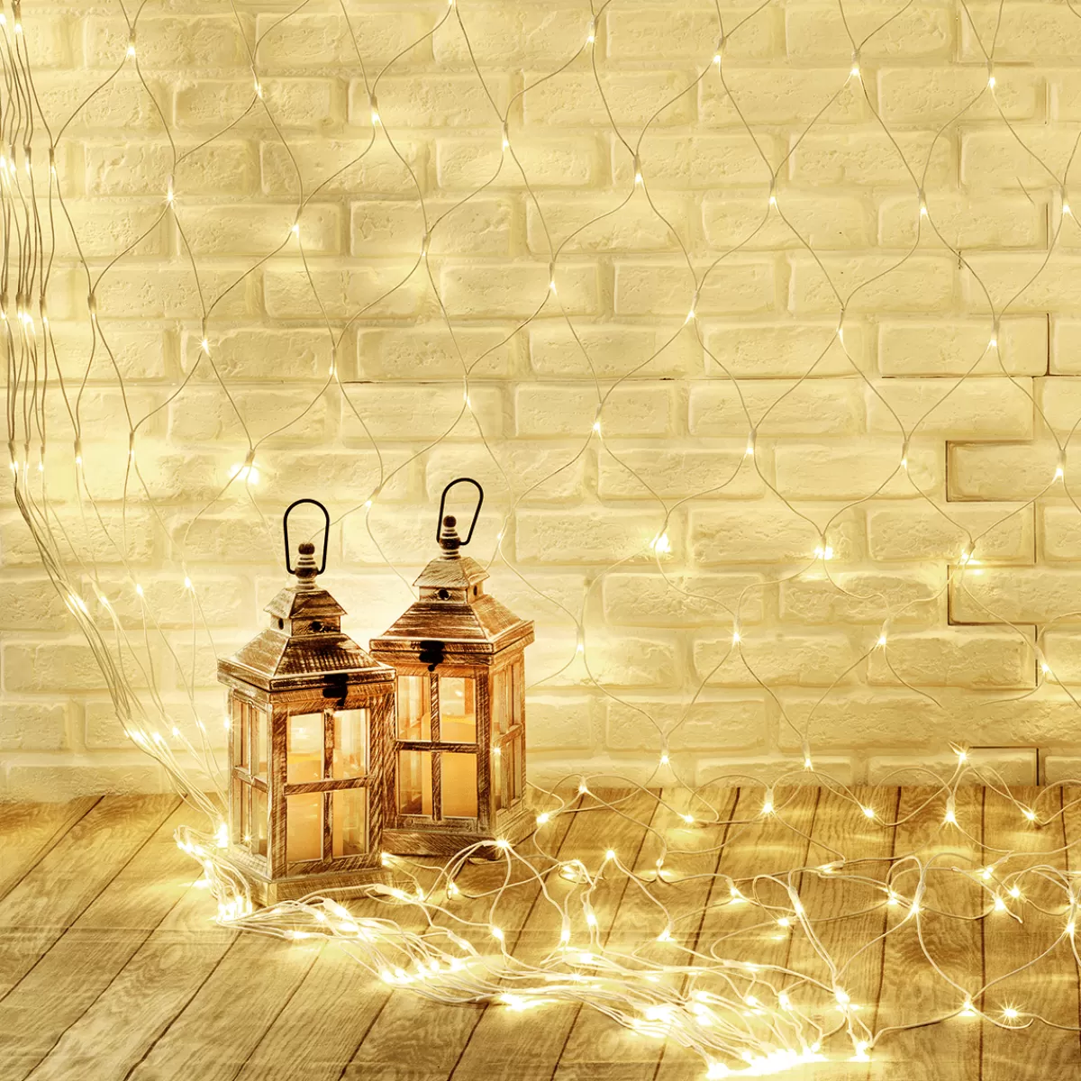 DecoWoerner Filet Lumineux Professionnel à LED Système IP20, 500 LED, 300 X 300 Cm, Sans Cable