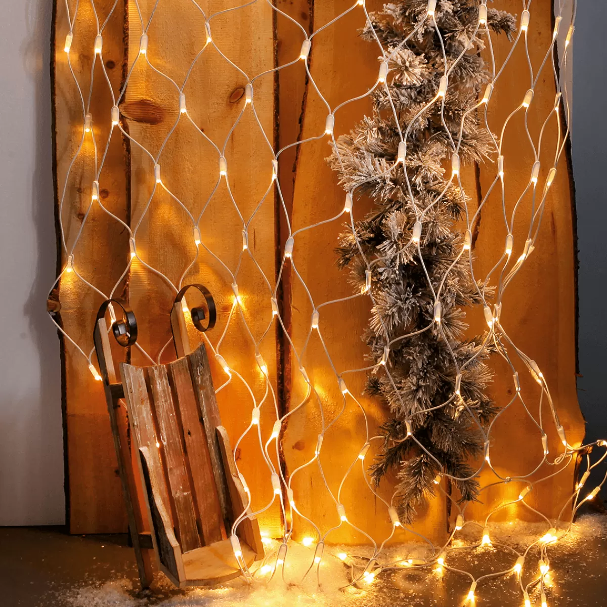 DecoWoerner Filet Lumineux Professionnel à LED Système IP67, 200 LED, 250 X 120 Cm, Sans Cable