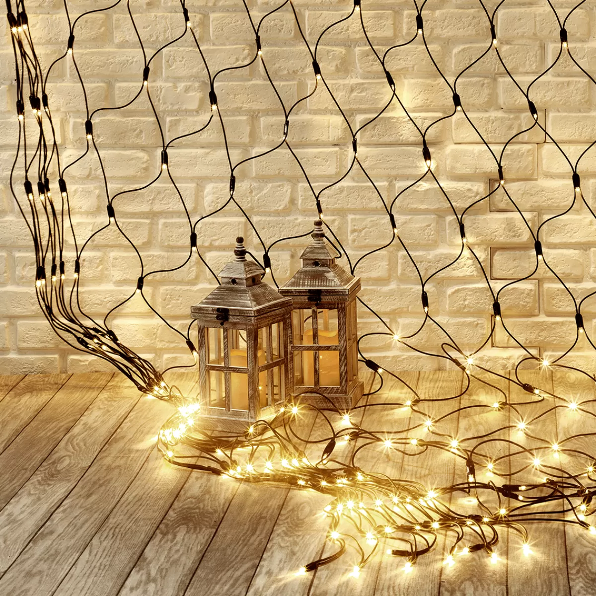 DecoWoerner Filet Lumineux Professionnel à LED Système IP67, 500 LED, 300 X 300 Cm, Sans Cable