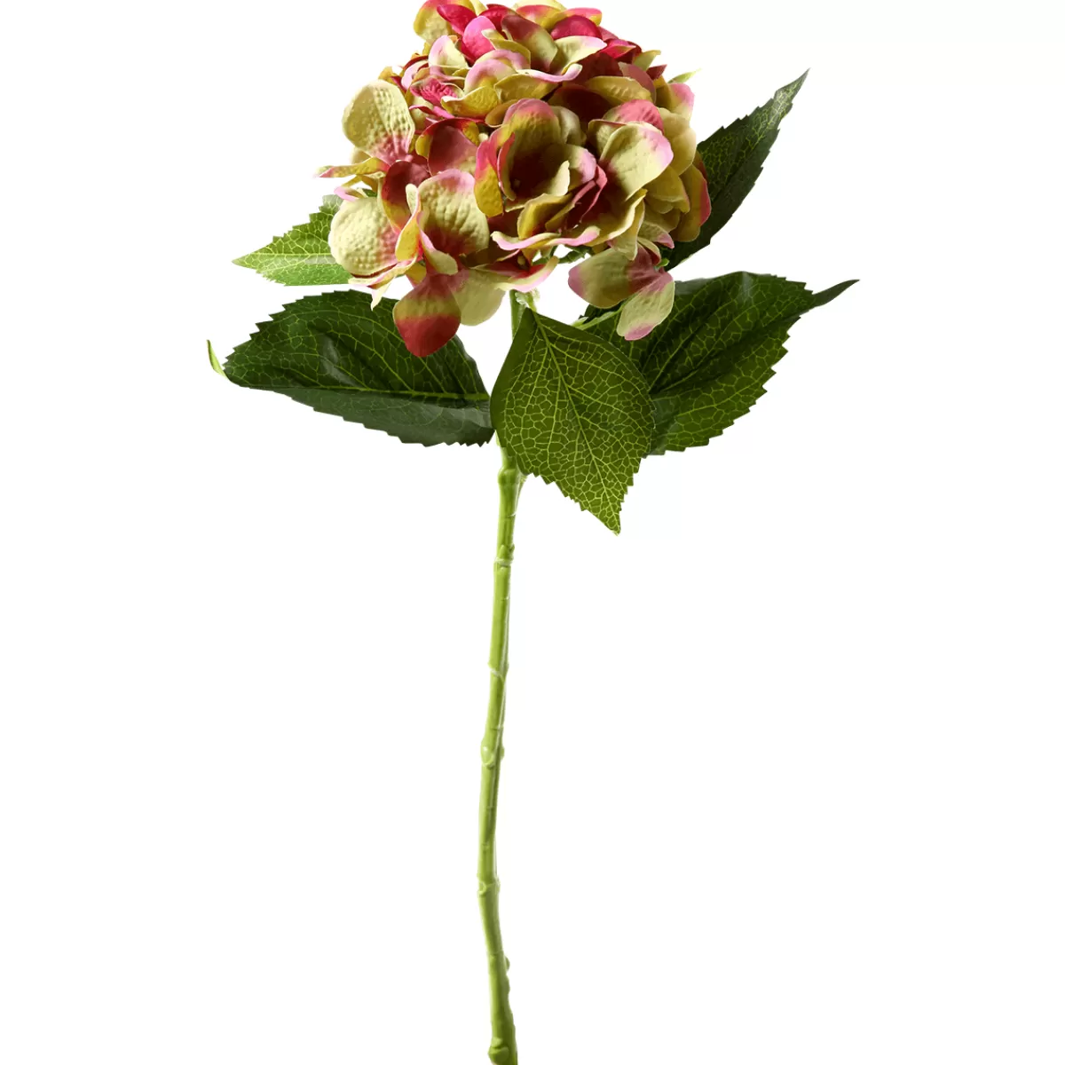 DecoWoerner Fleur Artificielle Hortensia Rosa/vert, 52 Cm