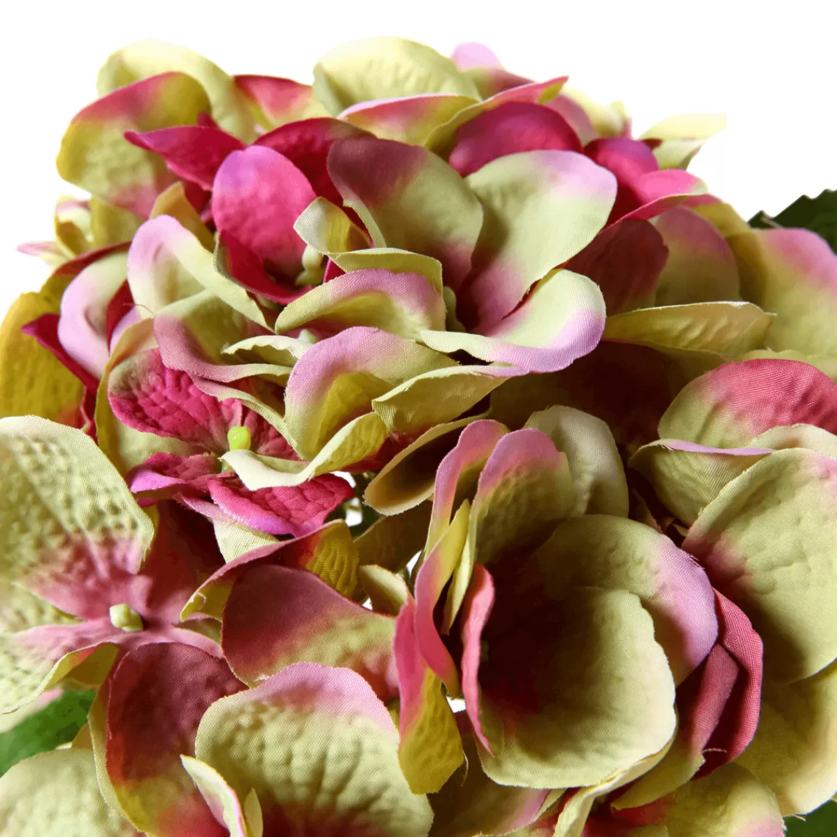 DecoWoerner Fleur Artificielle Hortensia Rosa/vert, 52 Cm