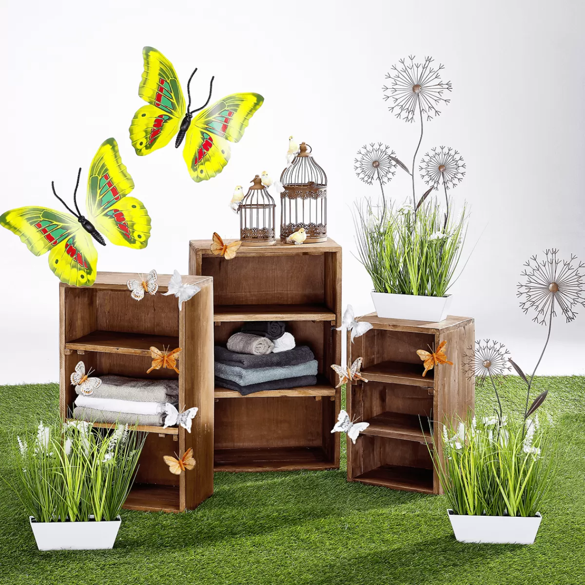 fleur_dcorative_en_mtal_brun_50_cm_5.webp DecoWoerner Fleur Décorative En Métal Brun 50 Cm