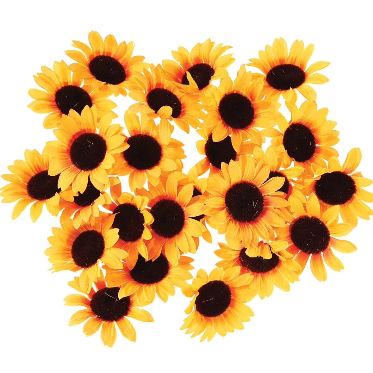 DecoWoerner Fleurs Décoratives Tournesol, Paquet De 24 Pièces