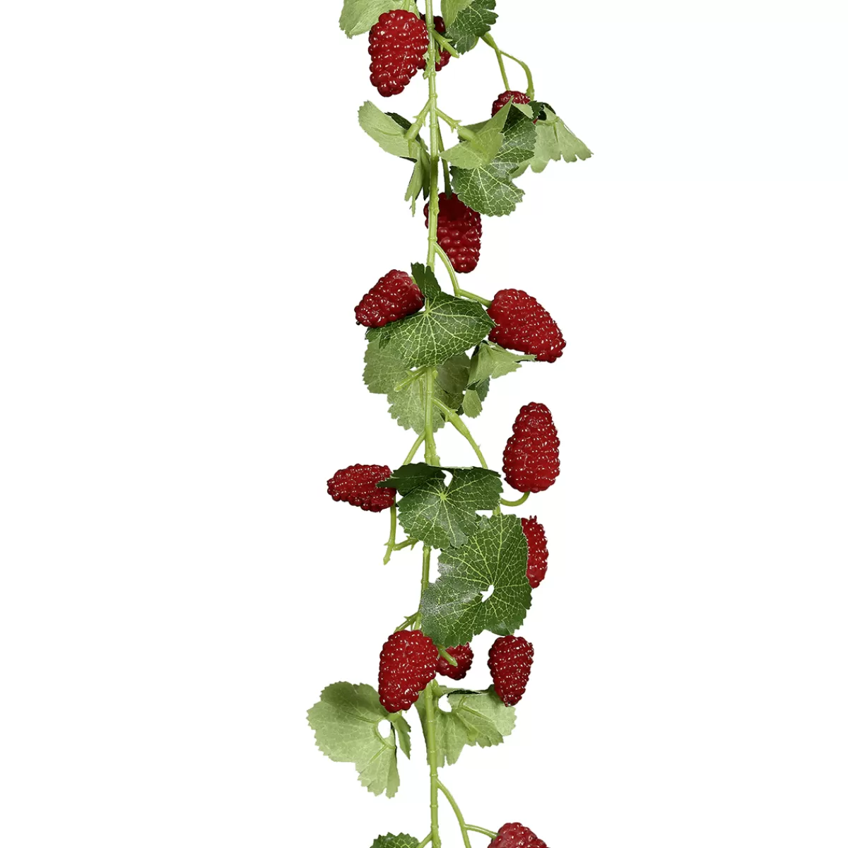 DecoWoerner Guirlande Artificielle De Framboises 50 Cm Avec 21 Fruits