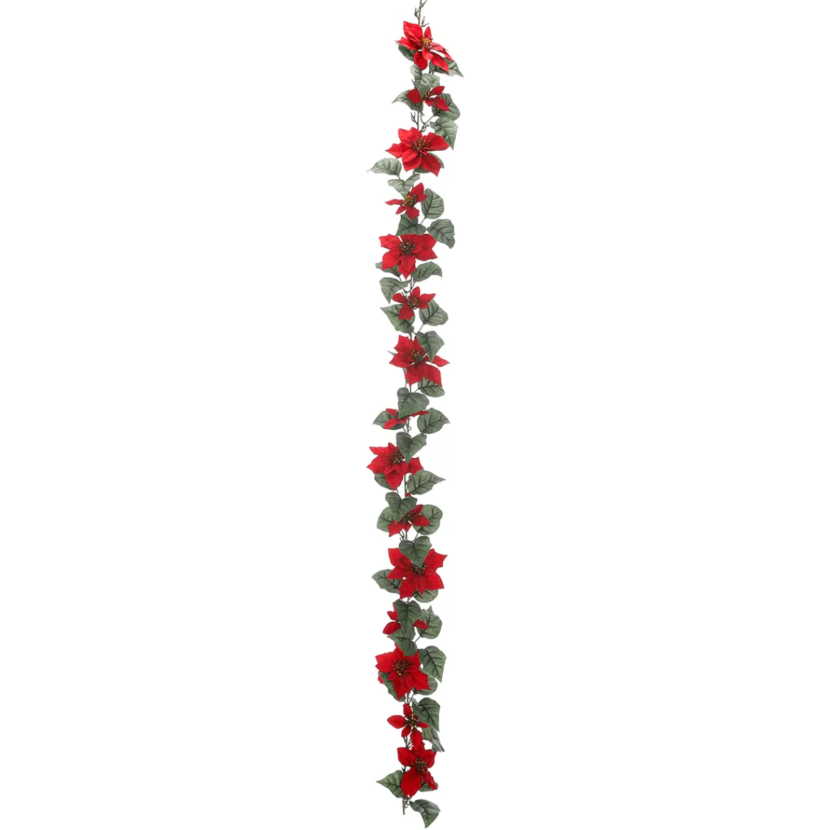 DecoWoerner Guirlande De Poinsettias Artificiels 180 Cm