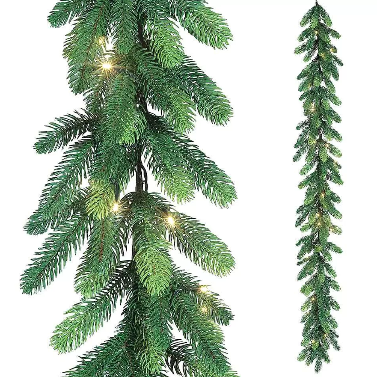 DecoWoerner Guirlande De Sapin Artificielle PE Avec LED, 270 Cm