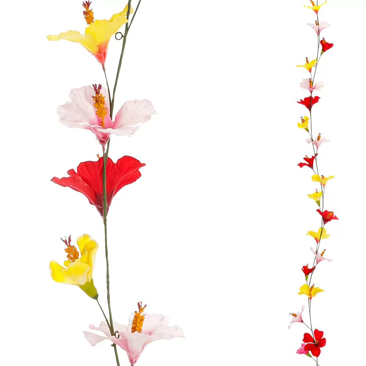 DecoWoerner Guirlande D'hibiscus Artificiels s 180 Cm