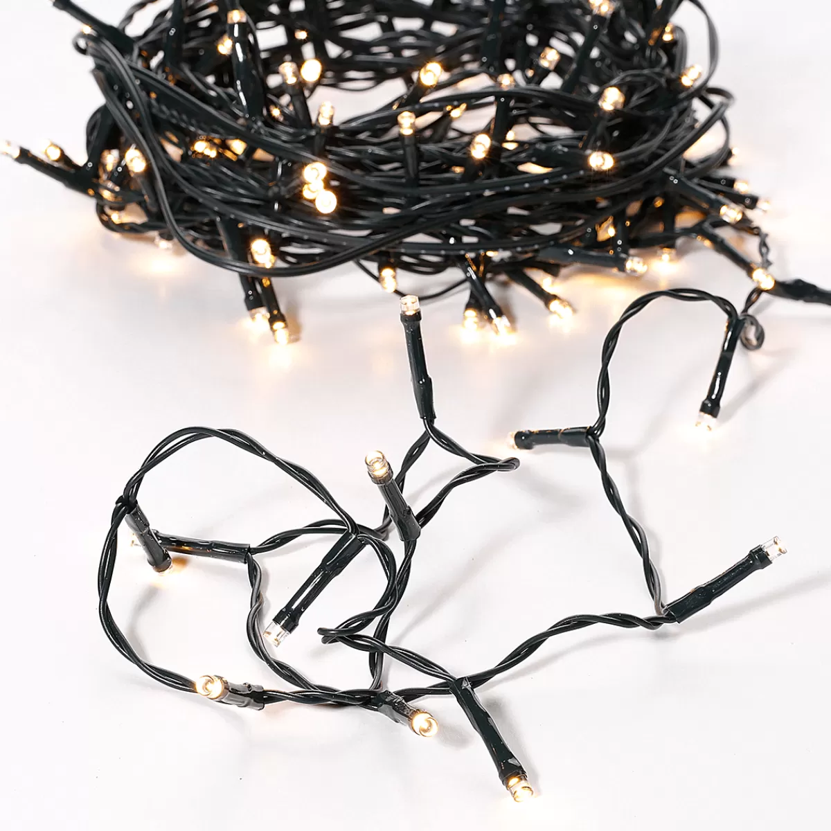 DecoWoerner Guirlande Lumineuse Noire 9 M, 120 LED Blanc Chaud IP44