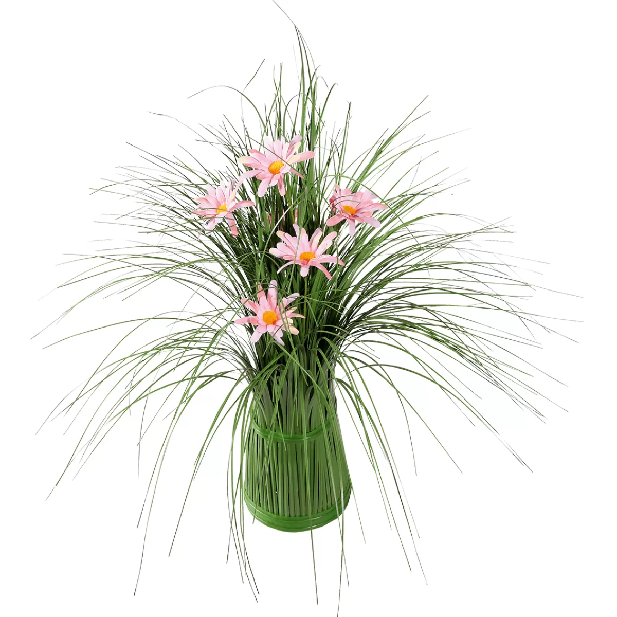 DecoWoerner Herbe Déco Avec Fleurs, 50 Cm