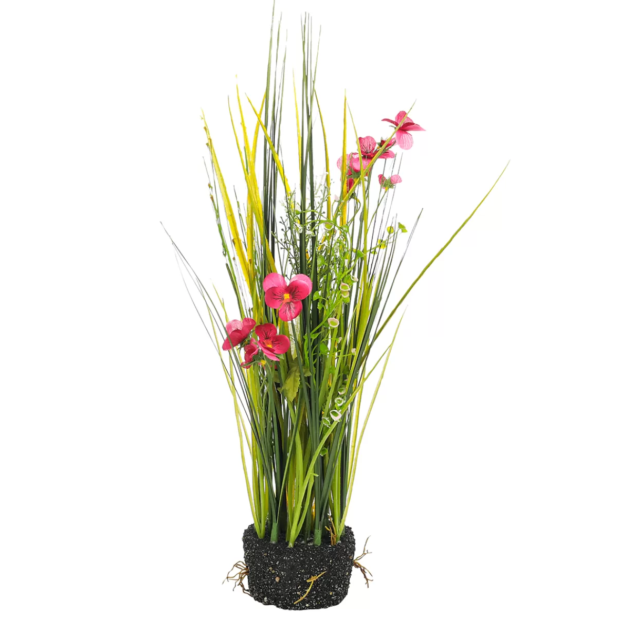 DecoWoerner Herbe Décorative Avec Pensées 48 Cm