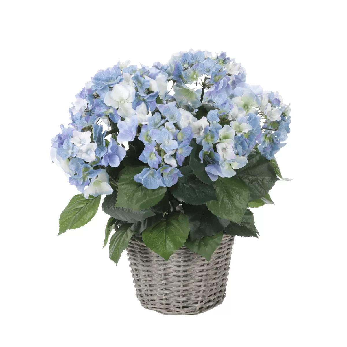 DecoWoerner Hortensias Artificiels Dans Un Panier 44 Cm