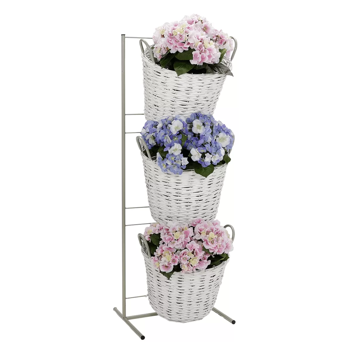 DecoWoerner Hortensias Artificiels Dans Une Corbeille 44 Cm
