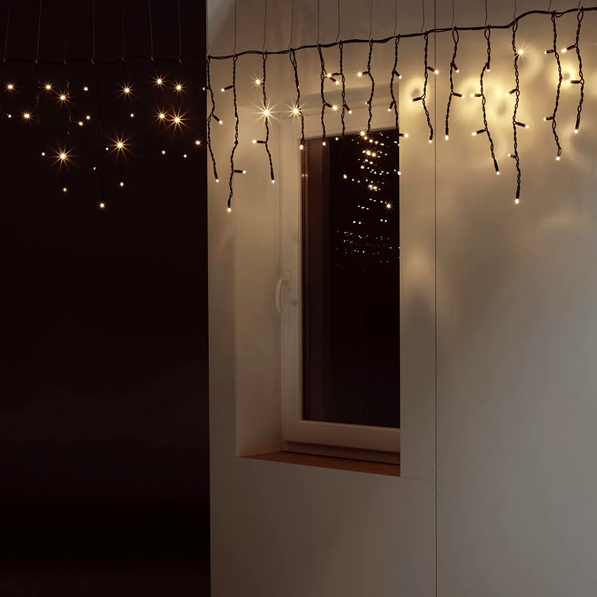 DecoWoerner Icicle-Light Clignotant Noir IP67, 3 X 1 M