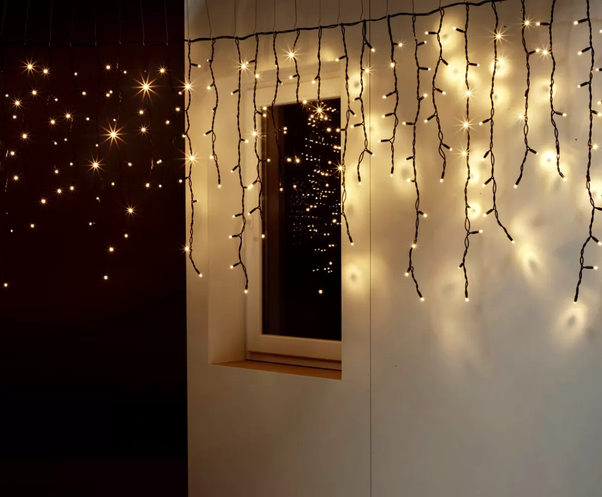DecoWoerner Icicle-Light Professionnel à LED Système IP67, 228 LED, 300 X 100 Cm, Sans Cable