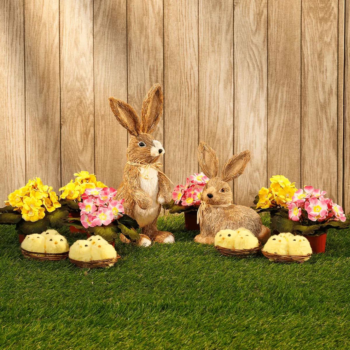 DecoWoerner Lapin De Pâques Décoratif Assis 24 Cm
