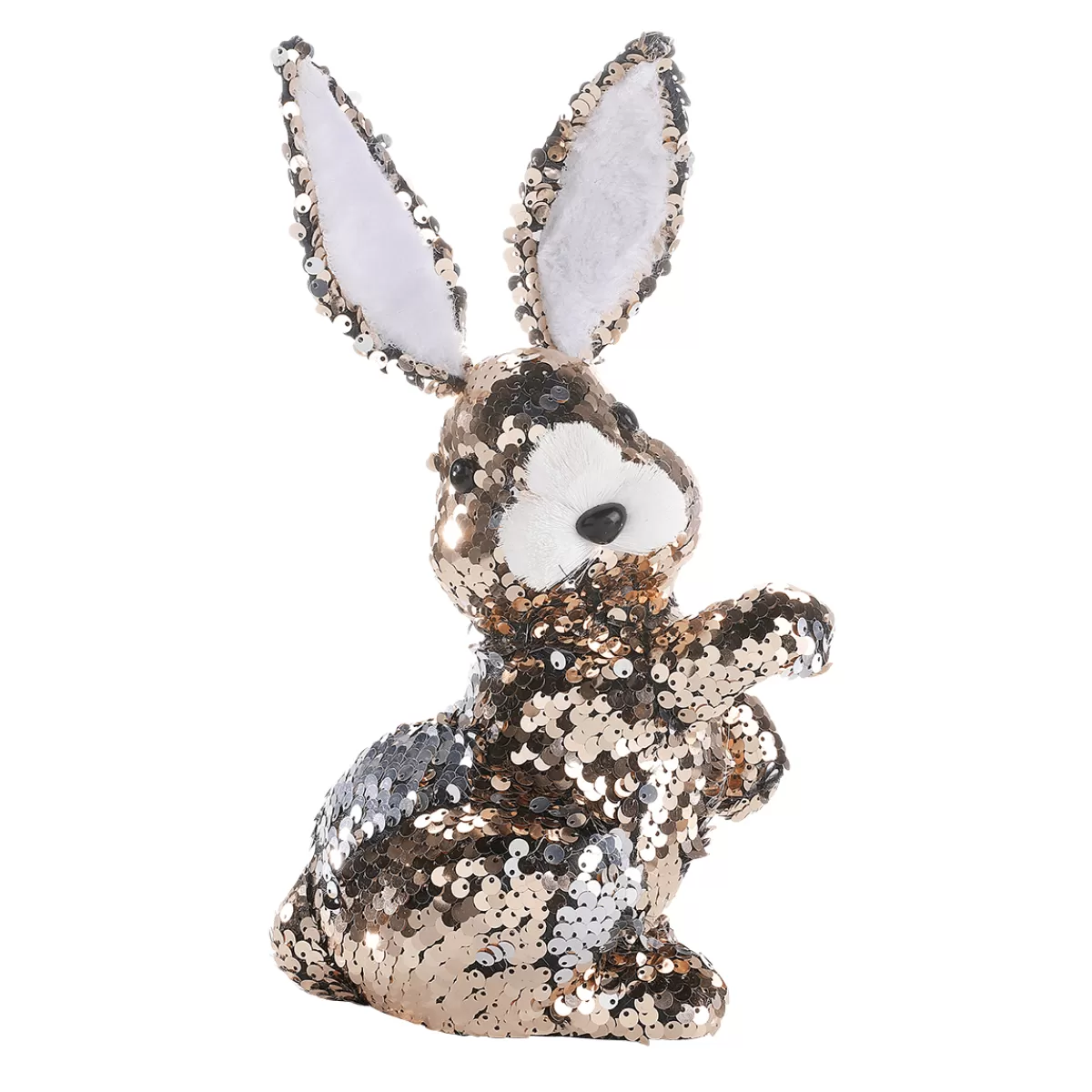 lapin_de_pques_dcoratif_avec_paillettes_rversibles_cuivre_et_argent_21_cm_6.webp DecoWoerner Lapin De Pâques Décoratif Avec Paillettes Réversibles Cuivre Et , 21 Cm