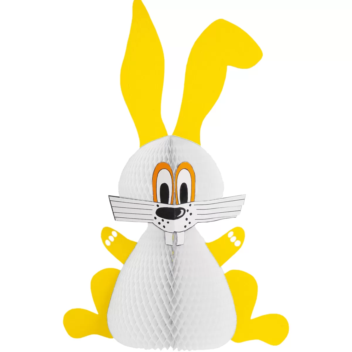 DecoWoerner Lapin De Pâques En Papier Gaufré Jaune Et