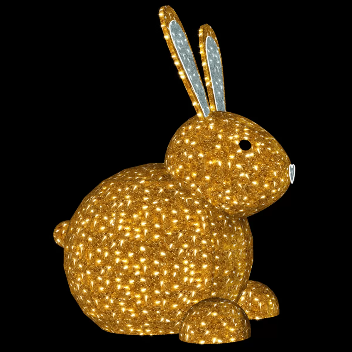 DecoWoerner LED Lapin Assis Pour L'extérieur 180 X 130 Cm