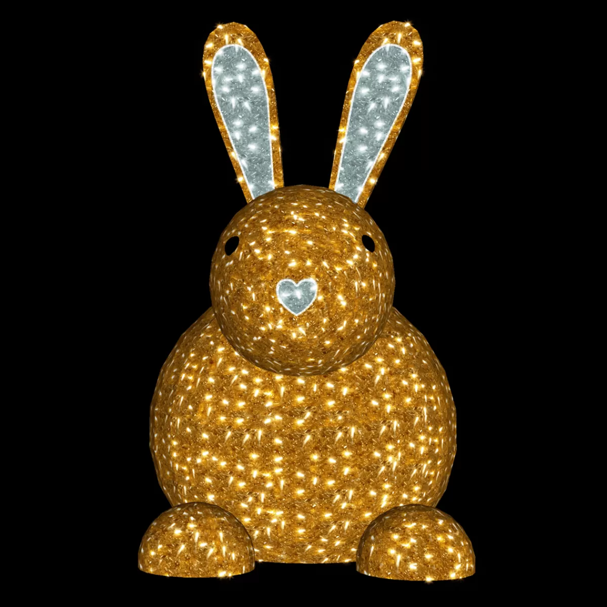 DecoWoerner LED Lapin Assis Pour L'extérieur 180 X 130 Cm