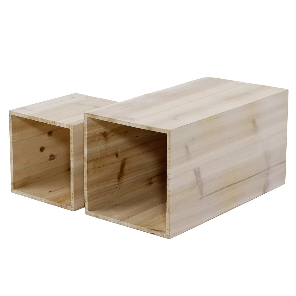 DecoWoerner Lot De Mini-colonnes En Bois Nature