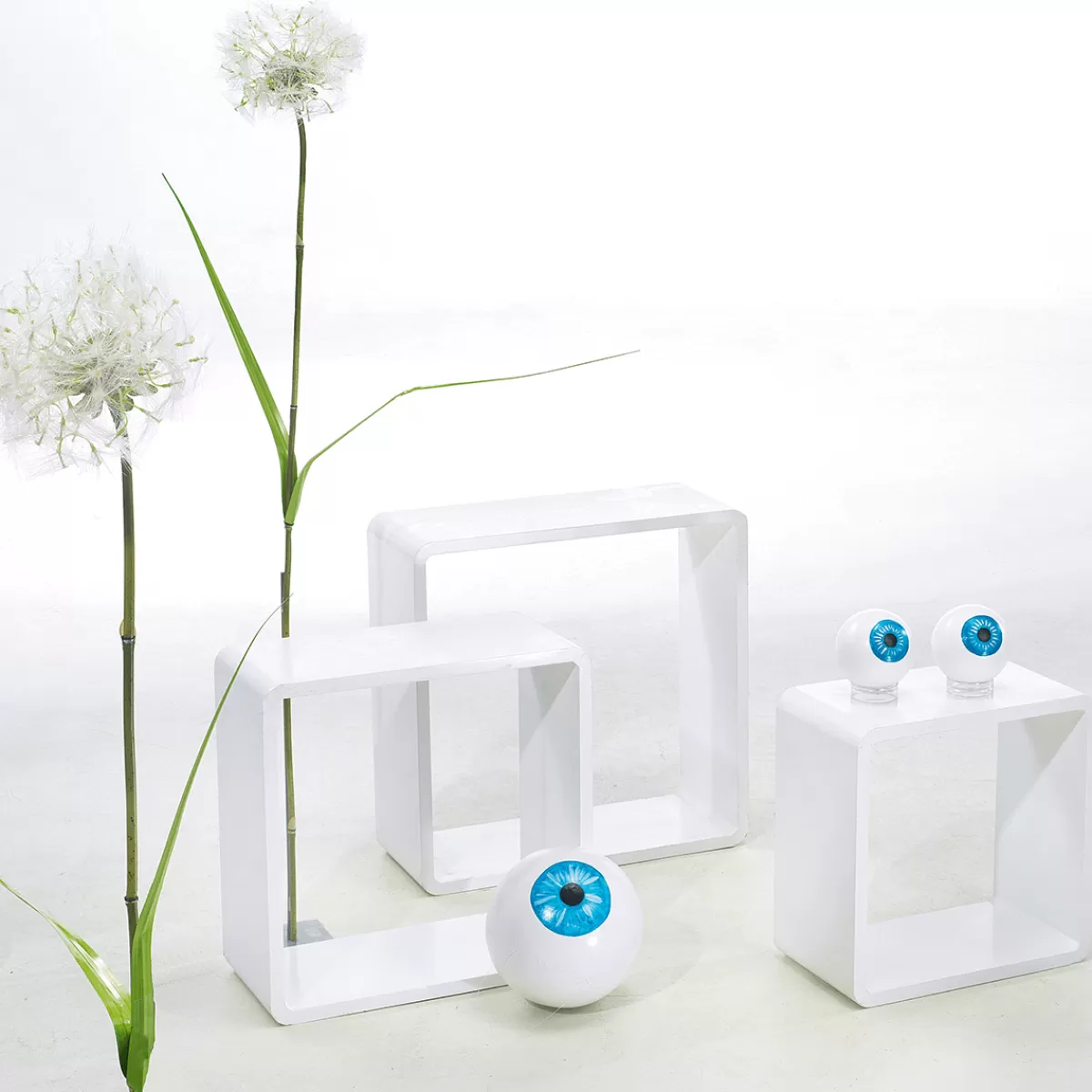 DecoWoerner Lot D'étagères "Cube" hes 3 él.