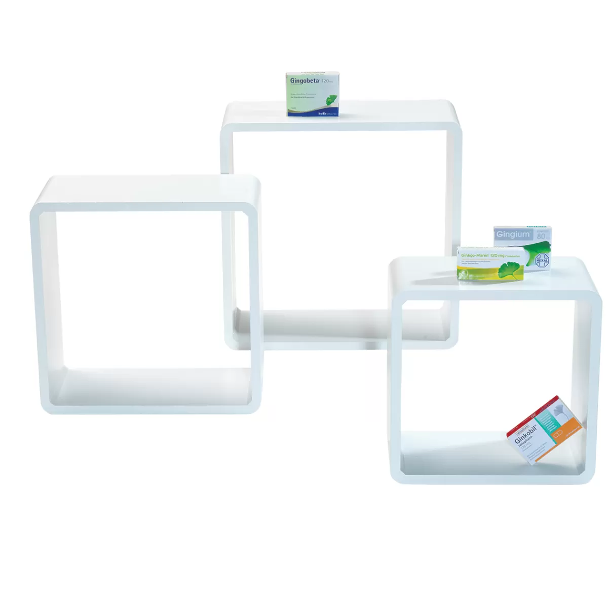 DecoWoerner Lot D'étagères "Cube" hes 3 él.