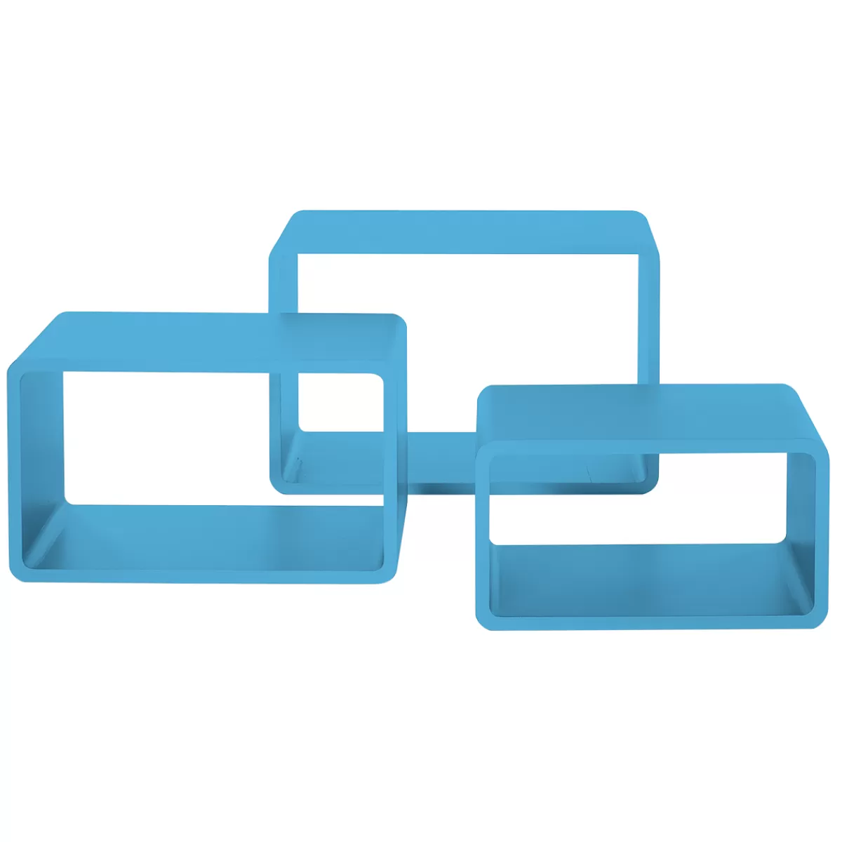 DecoWoerner Lot D'étagères "Lounge" Clair 3 él.