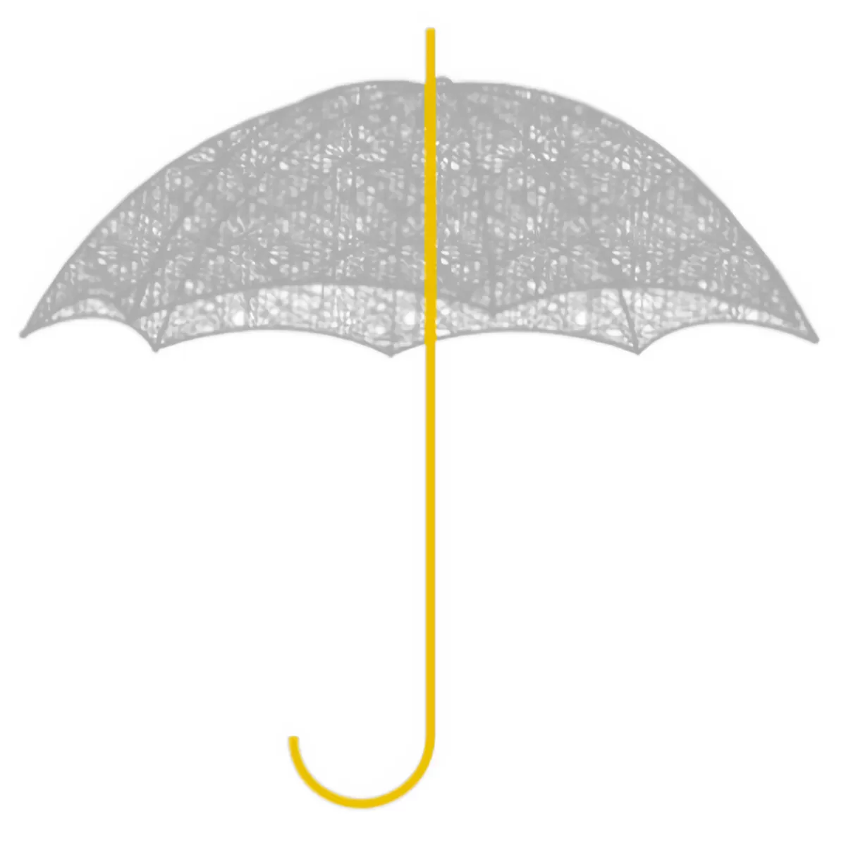 DecoWoerner Manche De Parapluie En Métal, 100 Cm