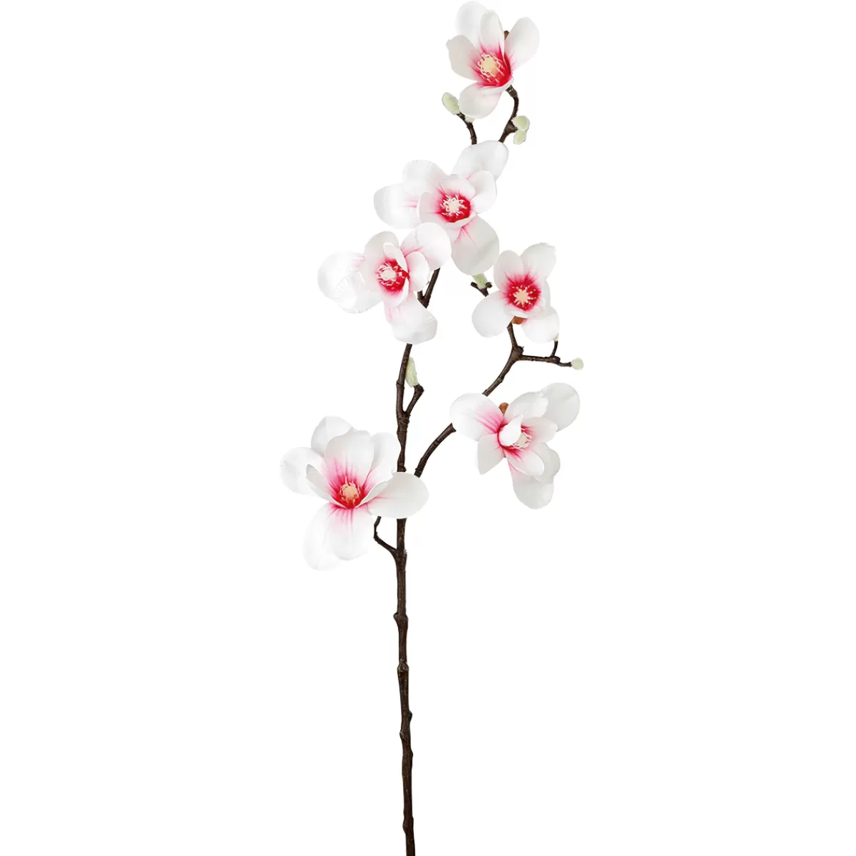 DecoWoerner Noble Branche De Magnolia Artificielle, Rose, 100 Cm