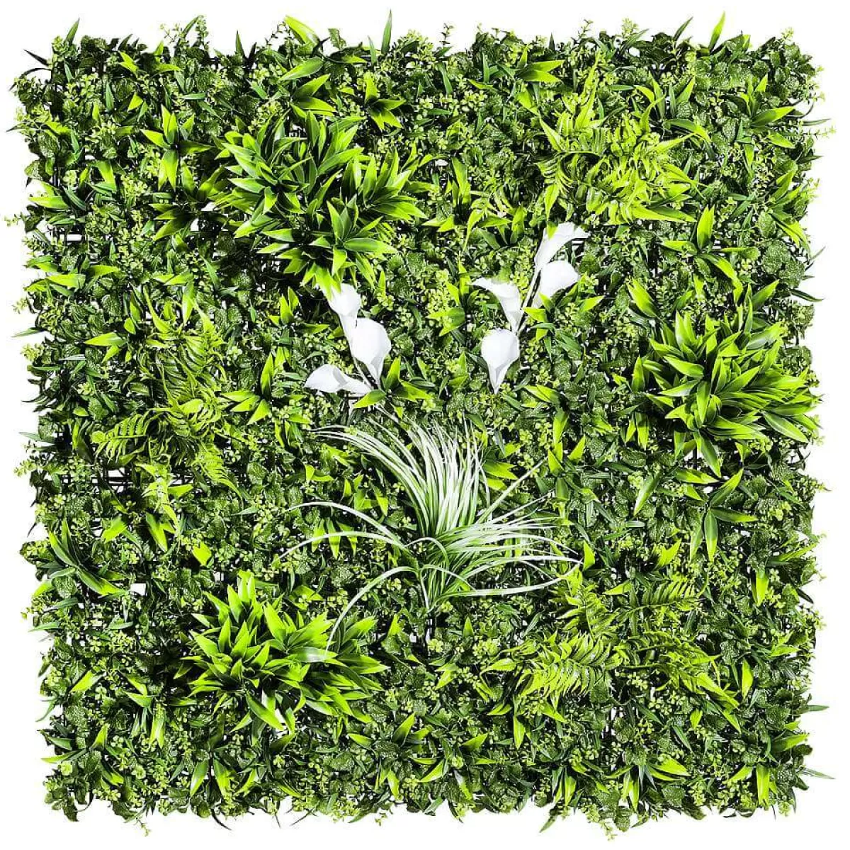 DecoWoerner Panneau Mural Artificiel Gras Mix, 1 X 1 M