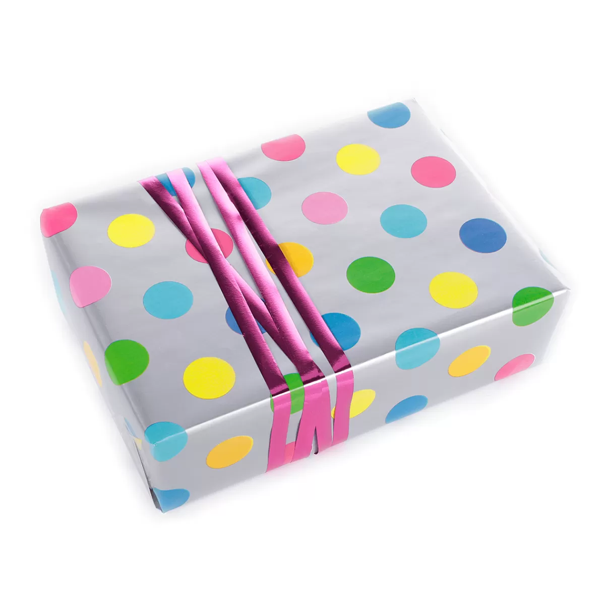 DecoWoerner Papier Cadeau é Durable à Pois Multicolores - Rouleau De Papier Cadeau De 50 M