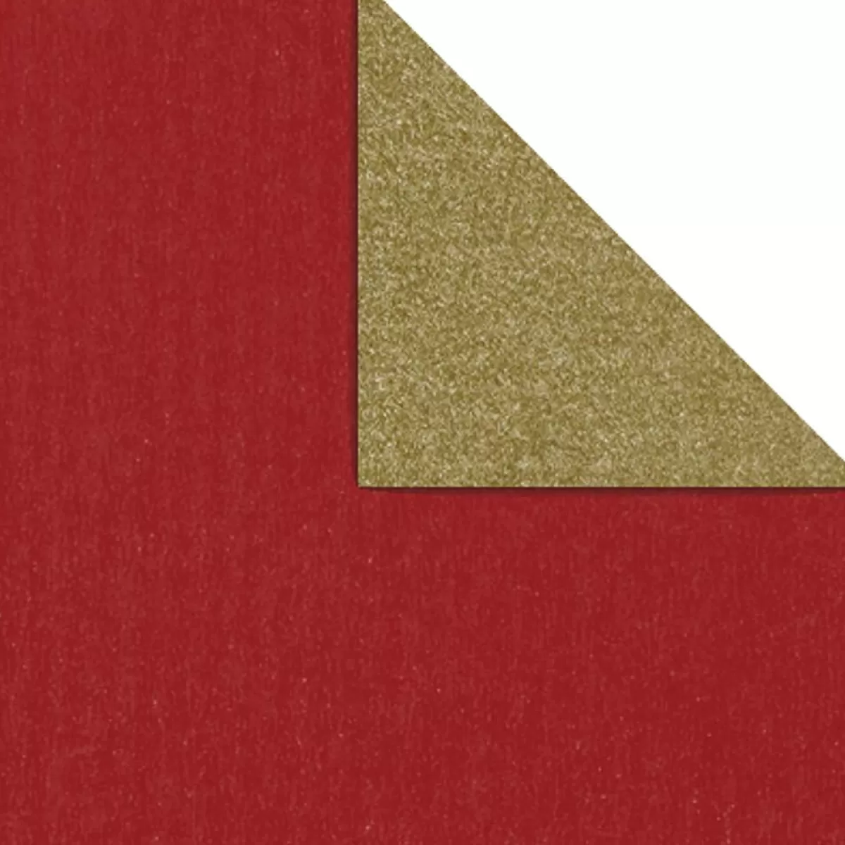 DecoWoerner Papier Cadeau Bicolore 50 Cm, 100 M, Or