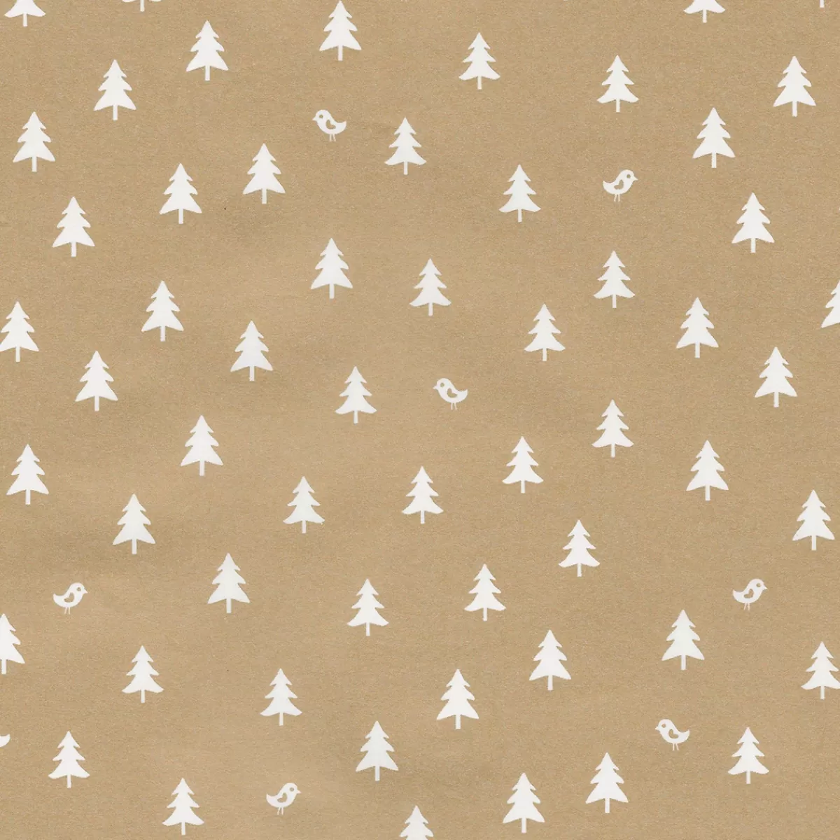 DecoWoerner Papier Cadeau De Noël Dé Durable Avec Sapins Blancs - Rouleau De Papier Cadeau De 50 M