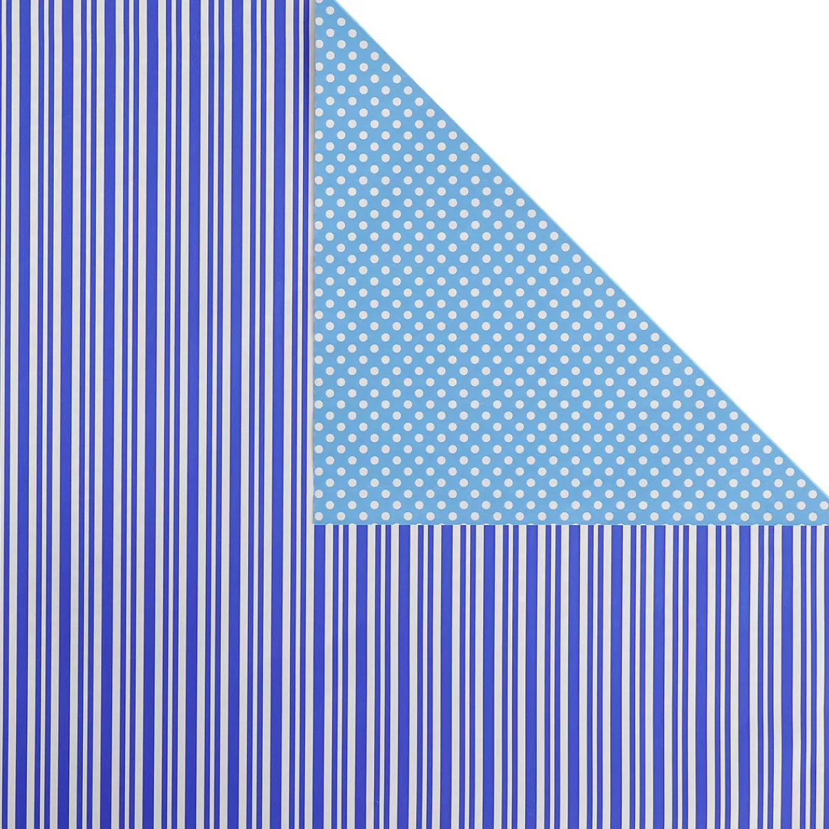 DecoWoerner Papier Cadeau Double Face à Pois & à Rayures D'un Côté 50 M