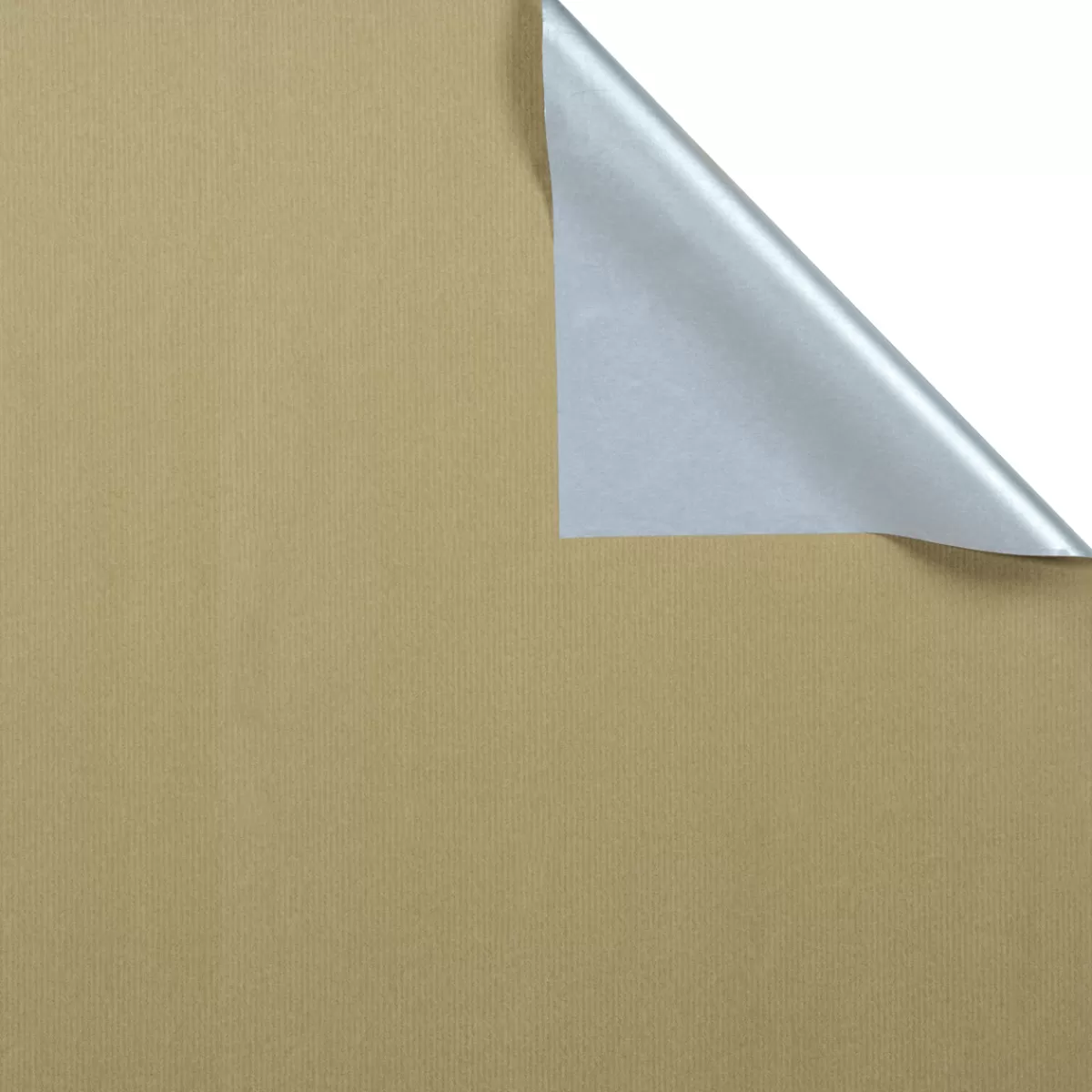 DecoWoerner Papier Cadeau Petits Rouleaux "Bicol" Argenté/, 70 Cm, 100 M