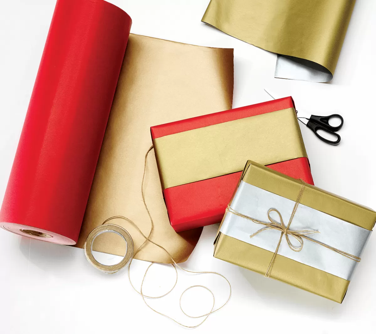 DecoWoerner Papier Cadeau Petits Rouleaux "Bicol" Argenté/, 70 Cm, 100 M