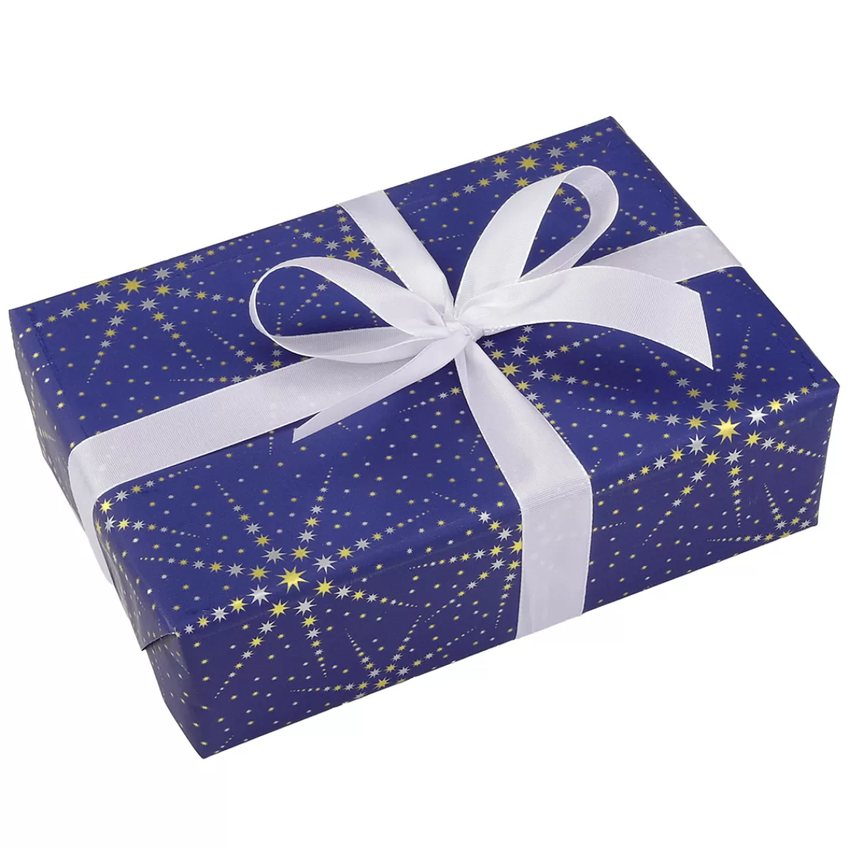 DecoWoerner Papier Cadeau étoile / Or / Argent