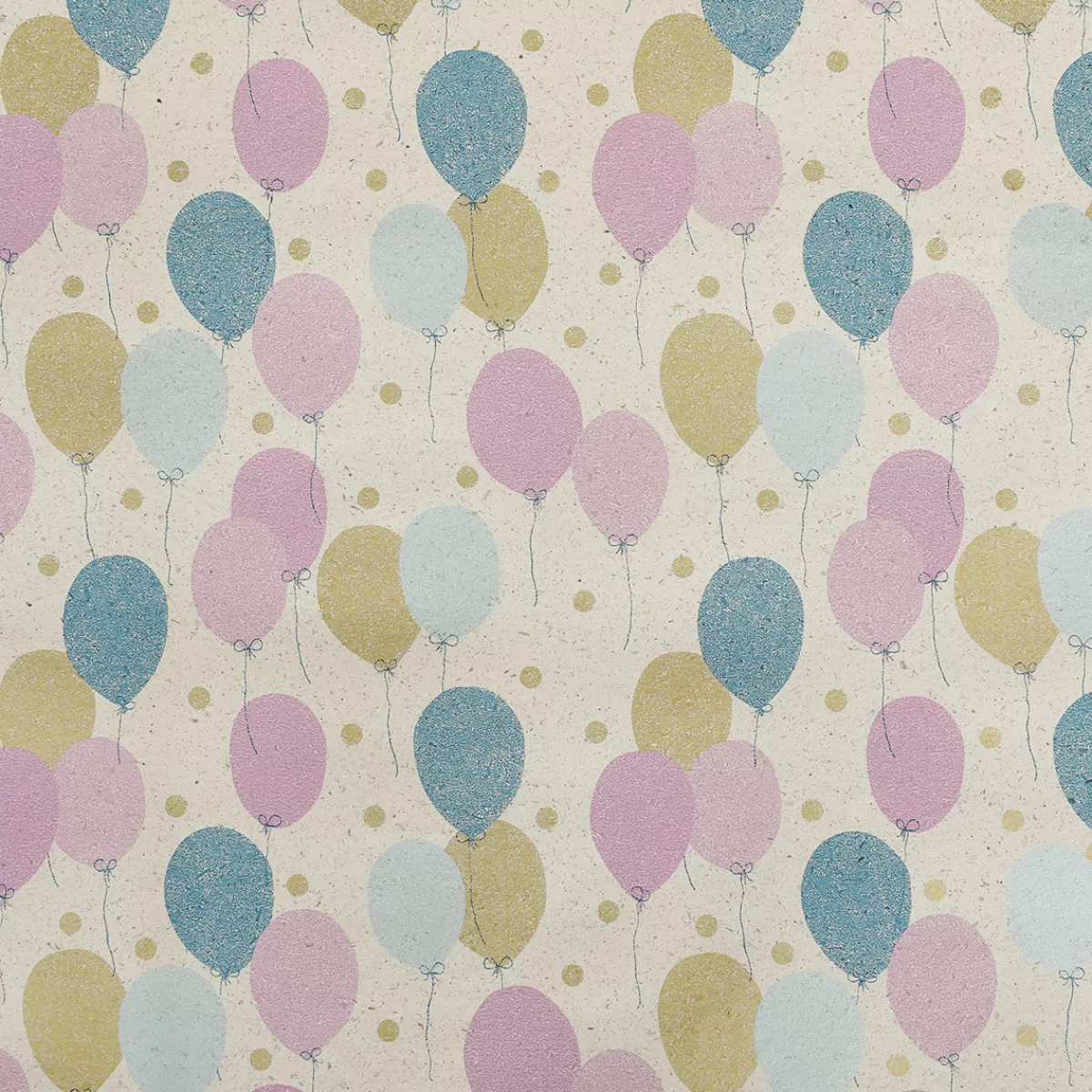 DecoWoerner Papier D'herbe Recyclé Avec Ballons Colorés, 50 Cm, 50 M