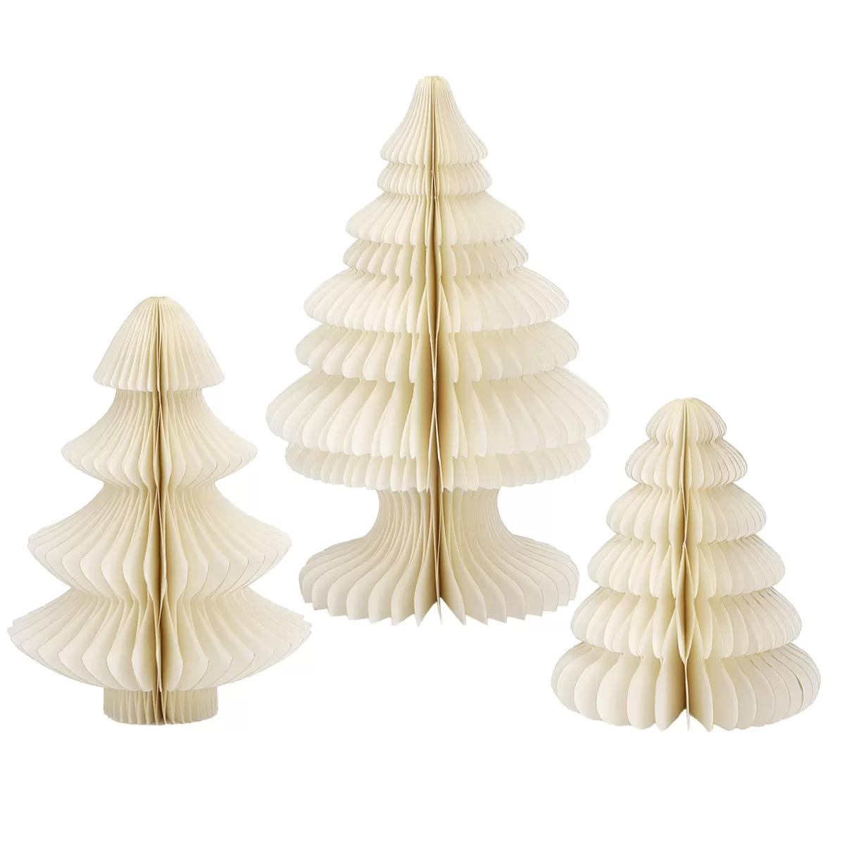 DecoWoerner Papier Gaufré Deluxe Set De Sapins 3 Pcs.