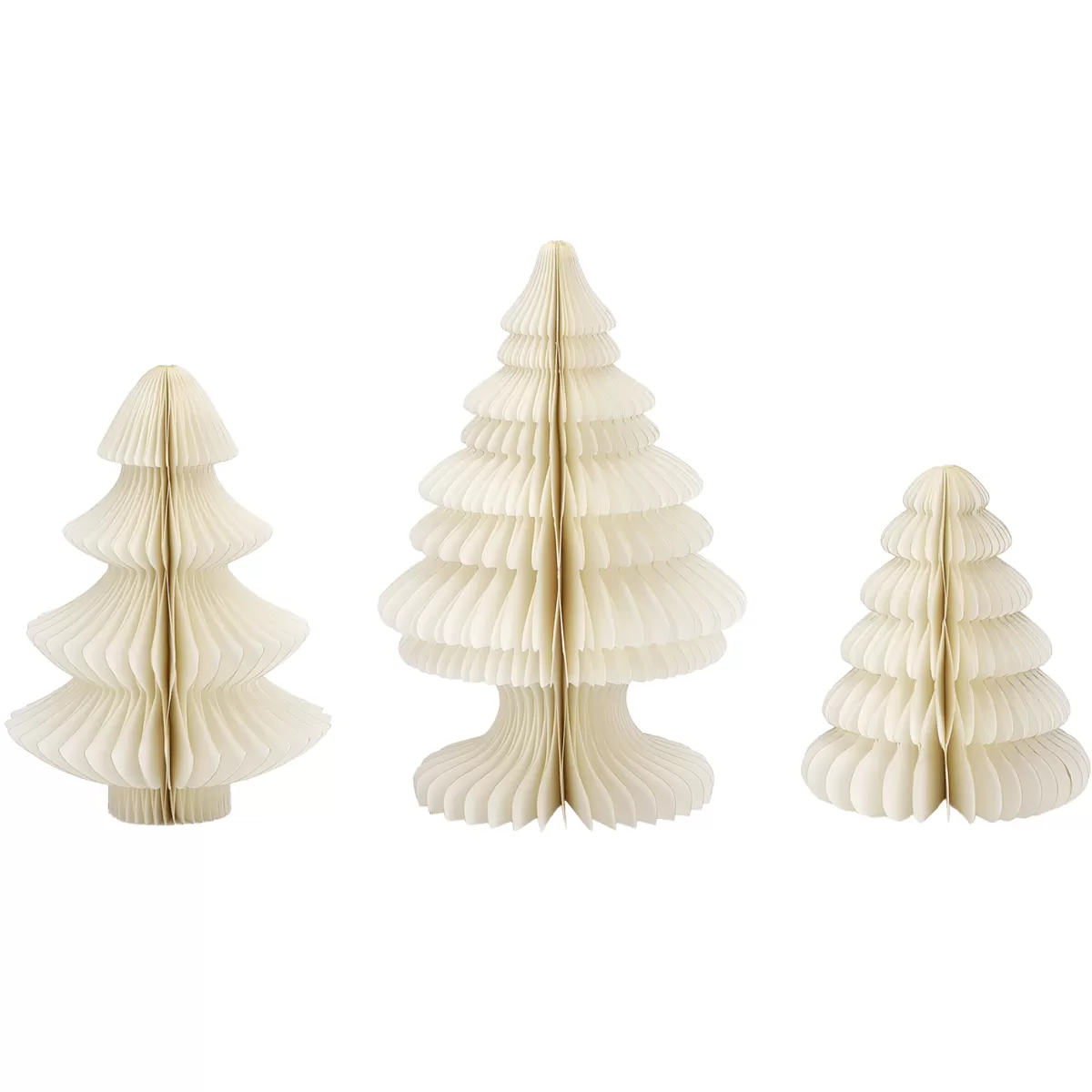 DecoWoerner Papier Gaufré Deluxe Set De Sapins 3 Pcs.