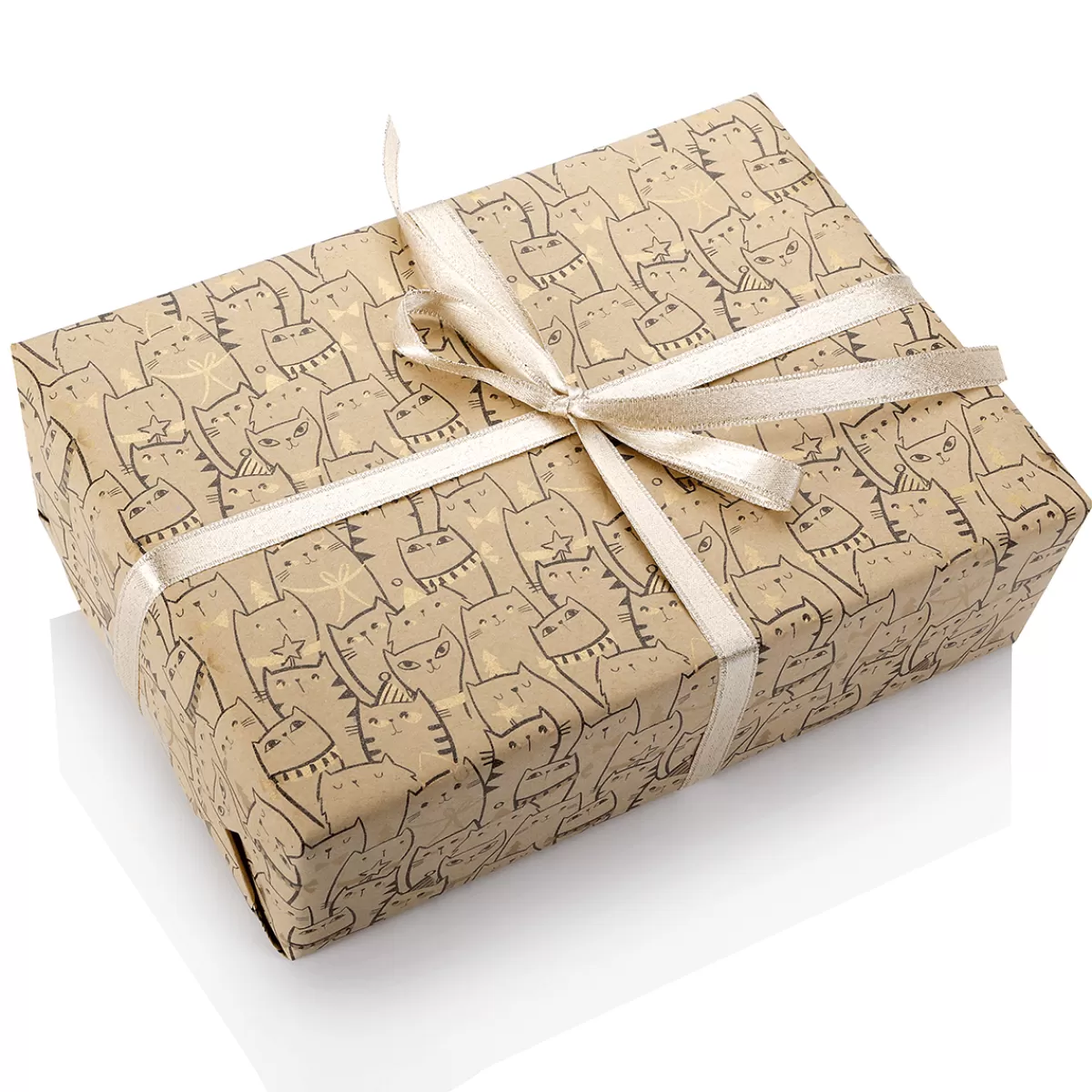 papier_kraft_recycl_avec_chats__dtails_dors__rouleau_de_50_m_de_papier_cadeau_3.webp DecoWoerner Papier Kraft Recyclé Avec Chats & Détails Dorés - Rouleau De 50 M De Papier Cadeau
