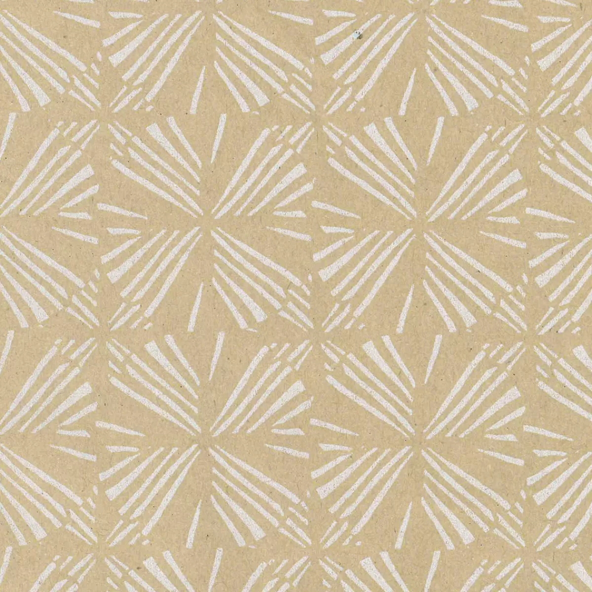 DecoWoerner Papier Kraft Recyclé Avec Motifs Géométriques Blancs - Rouleau De 50 M De Papier Cadeau