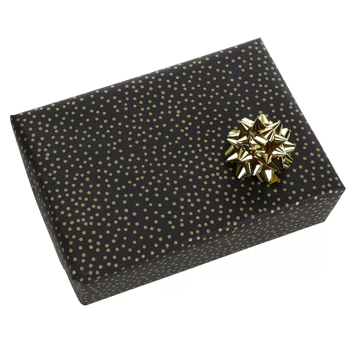 DecoWoerner Papier Kraft Recyclé à Pois Or, 50 Cm, 50 M